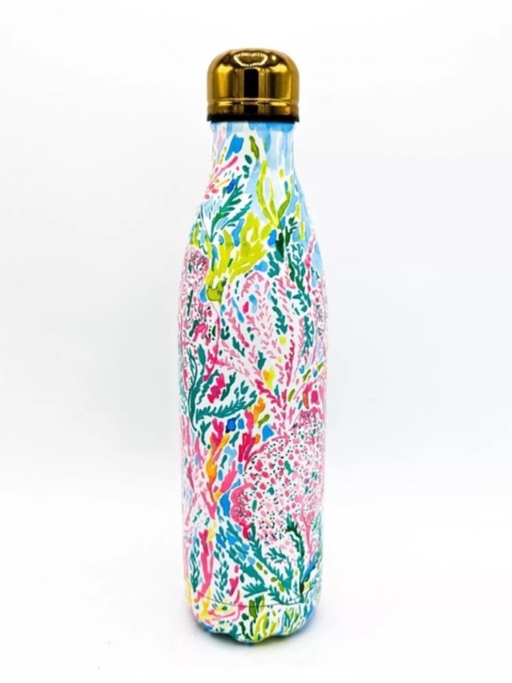 SWELL X Lilly Pulitzer Multi Floral Insulated Bottle with Gold Cap
